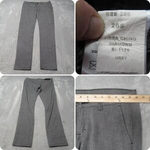 BEE Inspired B33 Chino Pants Womens 24S Gray Viera Diamond Bl-1125 Stretch 32x28